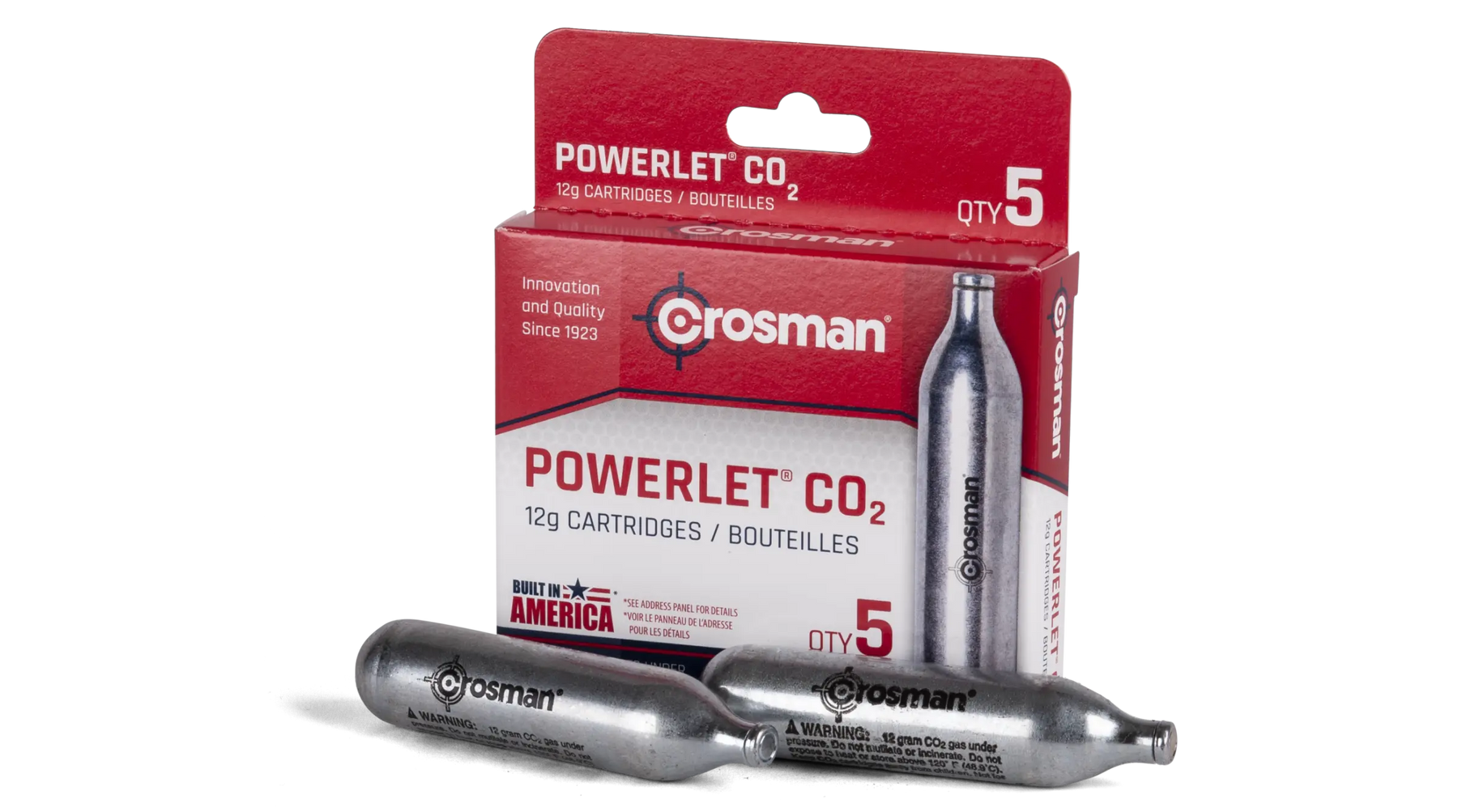 Crosman 12 Gram Co2 Powerlet Cartridges Air Gun Gas Pellet Rifle Pisto